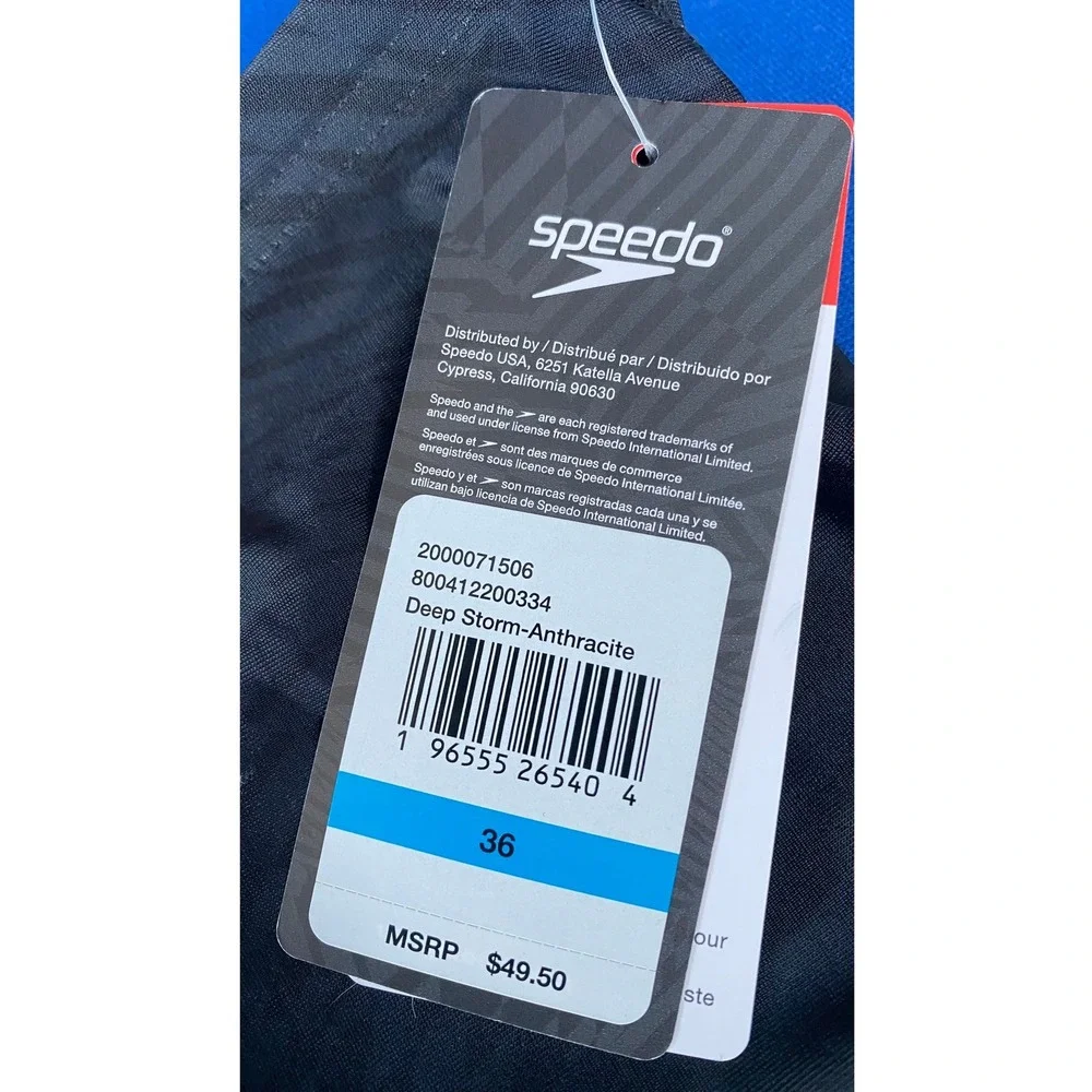 Speedo Eco Pro LT Swim Jammers Men's 36 Deep Storm Anthracite UPF 50+ NEW